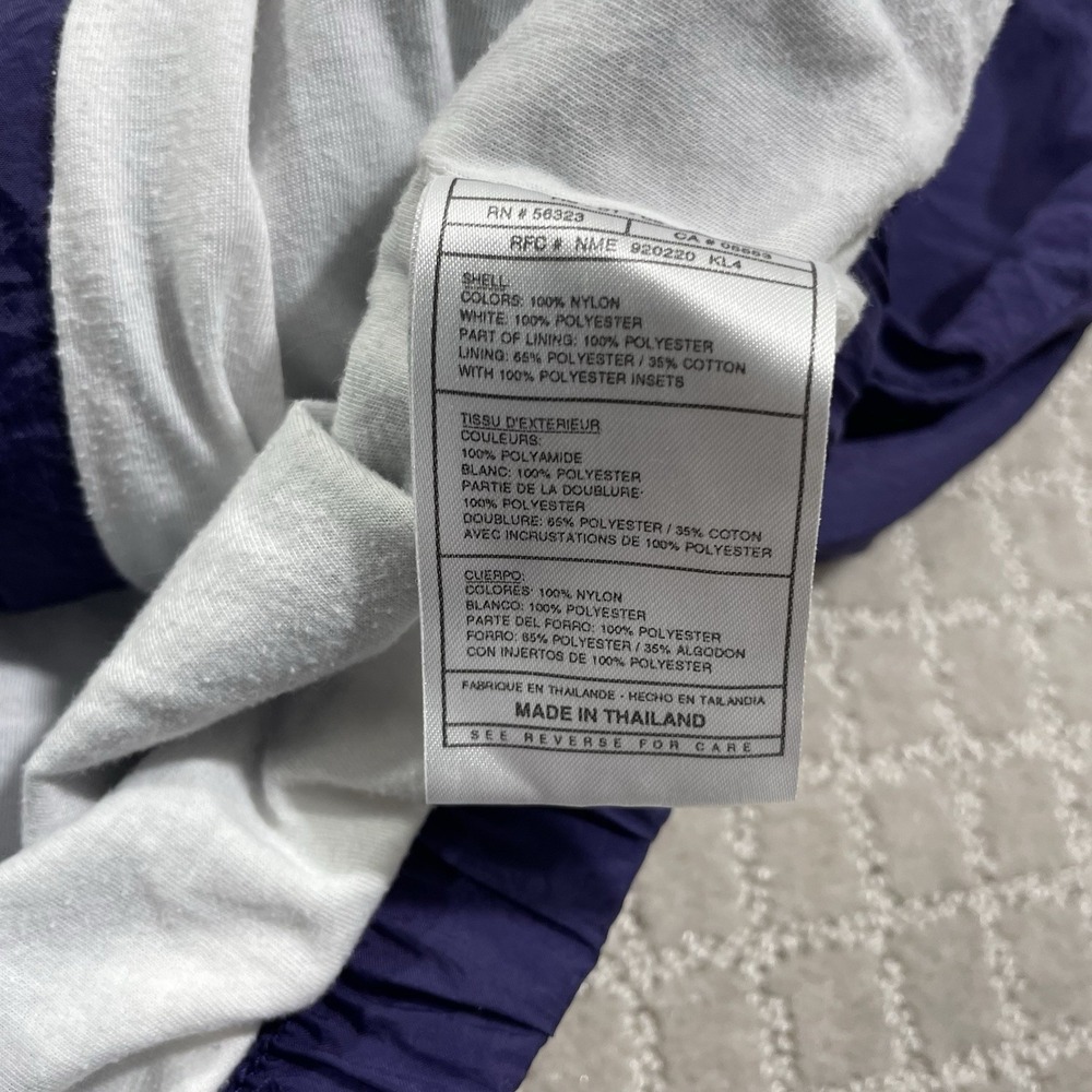 VTG 90s Nike Purple Geometric Full Zip Windbreaker Women's Large Abstract Jacket - Picture 7 of 8
